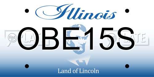 OBE15S Illinois License Plate