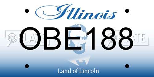 OBE188 Illinois License Plate