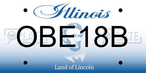 OBE18B Illinois License Plate