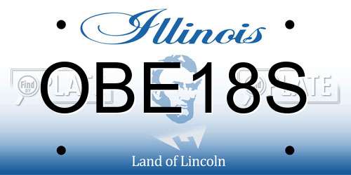 OBE18S Illinois License Plate