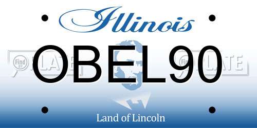 OBEL90 Illinois License Plate