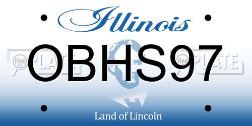 OBHS97 Illinois License Plate