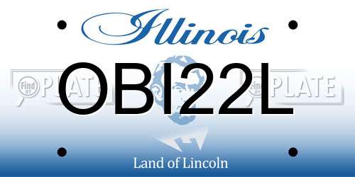 OBI22L Illinois License Plate