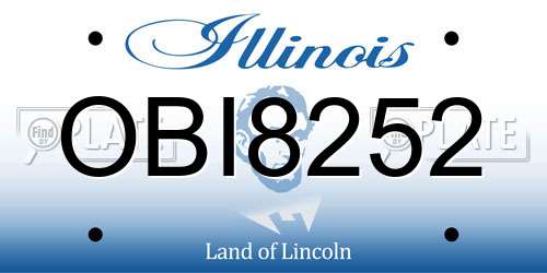 OBI8252 Illinois License Plate