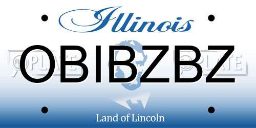 OBIBZBZ Illinois License Plate