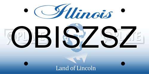 OBISZSZ Illinois License Plate