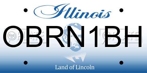 OBRN1BH Illinois License Plate