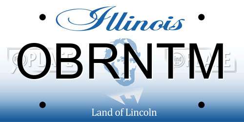 OBRNTM Illinois License Plate