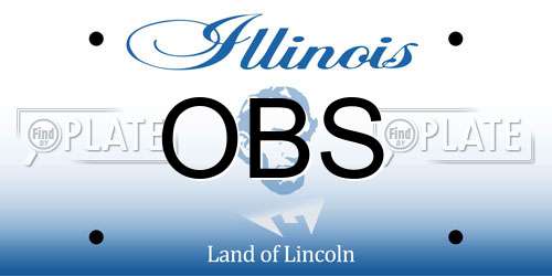 OBS Illinois License Plate