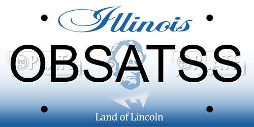OBSATSS Illinois License Plate