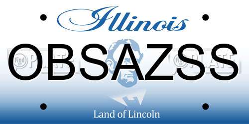 OBSAZSS Illinois License Plate
