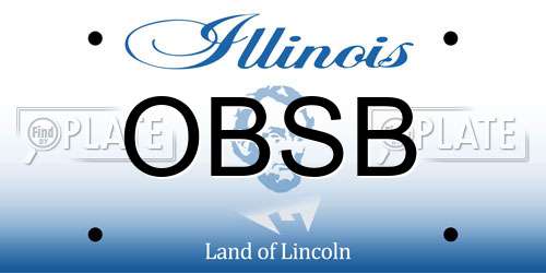 OBSB Illinois License Plate