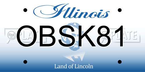 OBSK81 Illinois License Plate