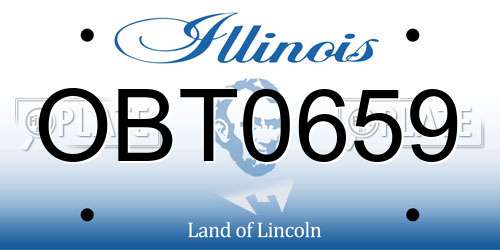 OBT0659 Illinois License Plate