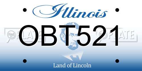 OBT521 Illinois License Plate