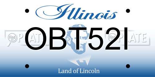 OBT52I Illinois License Plate