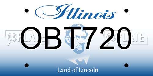 OBT720 Illinois License Plate