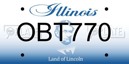 OBT770 Illinois License Plate