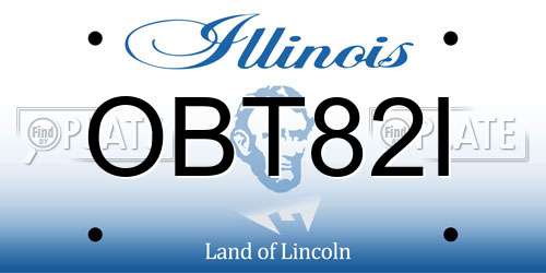 OBT82I Illinois License Plate