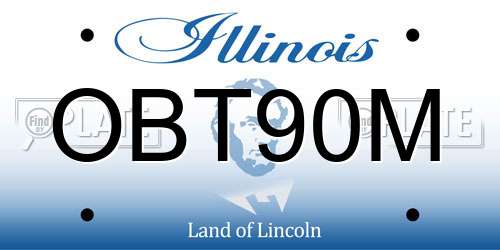 OBT90M Illinois License Plate