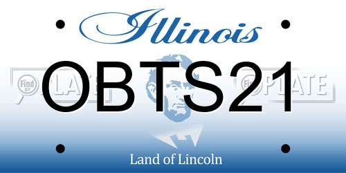 OBTS21 Illinois License Plate