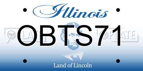 OBTS71 Illinois License Plate