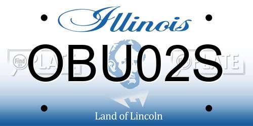 OBU02S Illinois License Plate