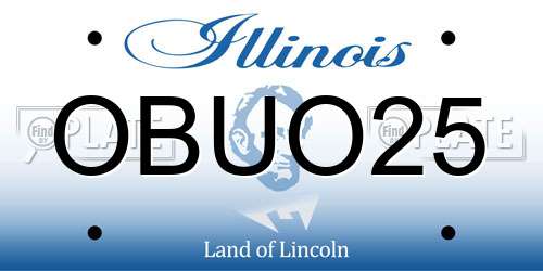 OBUO25 Illinois License Plate