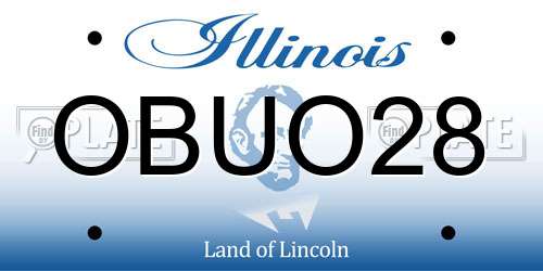 OBUO28 Illinois License Plate
