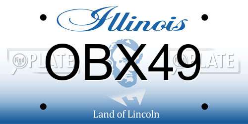 OBX49 Illinois License Plate