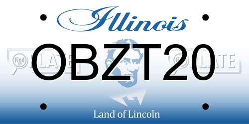 OBZT20 Illinois License Plate