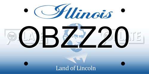 OBZZ20 Illinois License Plate