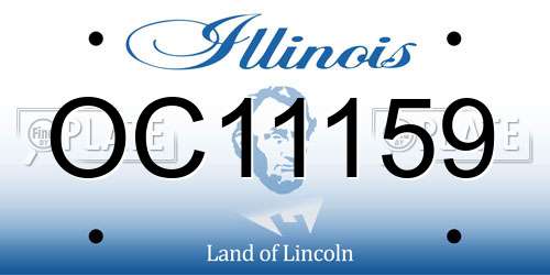 OC11159 Illinois License Plate