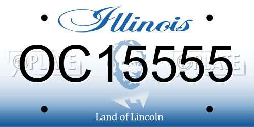 OC15555 Illinois License Plate