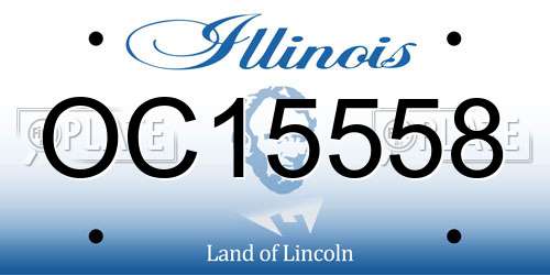 OC15558 Illinois License Plate