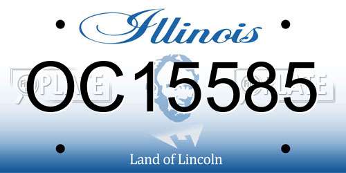OC15585 Illinois License Plate