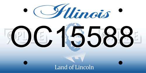 OC15588 Illinois License Plate
