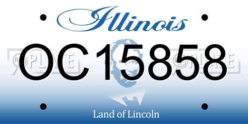OC15858 Illinois License Plate