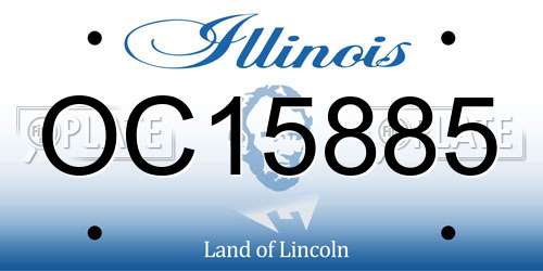 OC15885 Illinois License Plate
