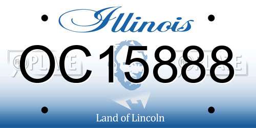OC15888 Illinois License Plate