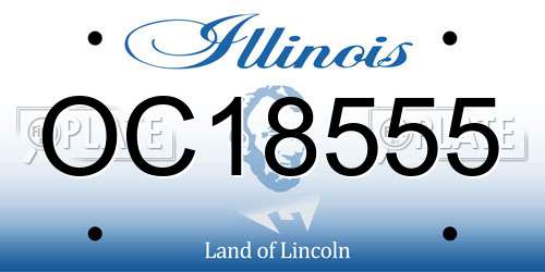 OC18555 Illinois License Plate