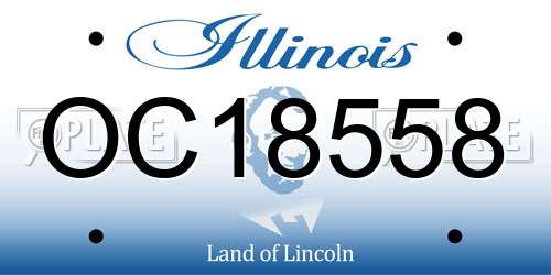 OC18558 Illinois License Plate