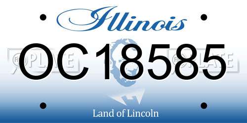 OC18585 Illinois License Plate