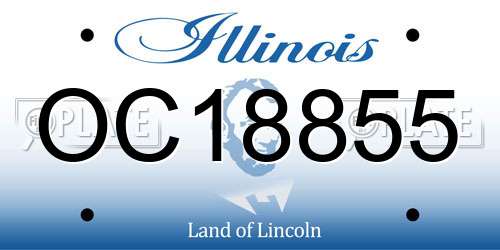 OC18855 Illinois License Plate