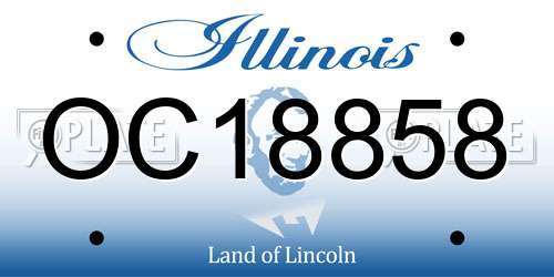 OC18858 Illinois License Plate