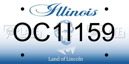 OC1I159 Illinois License Plate