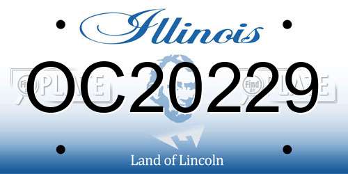 OC20229 Illinois License Plate