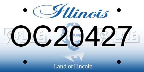 OC20427 Illinois License Plate