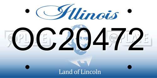 OC20472 Illinois License Plate