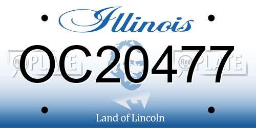 OC20477 Illinois License Plate